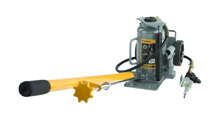 y432003 20t air hydraulic bottle jacks with wheels and handle